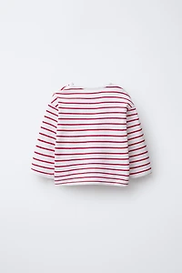 THREE-PACK OF STRIPED T-SHIRTS WITH EMBROIDERED TEXT