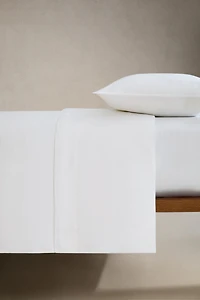 HEMSTITCHED LINEN FITTED SHEET