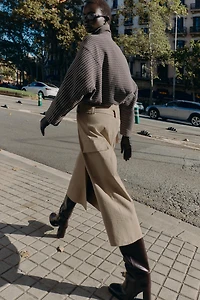 HOUNDSTOOTH PADDED BOMBER JACKET