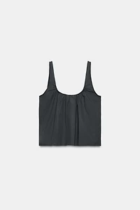 BUTTONED POPLIN TOP