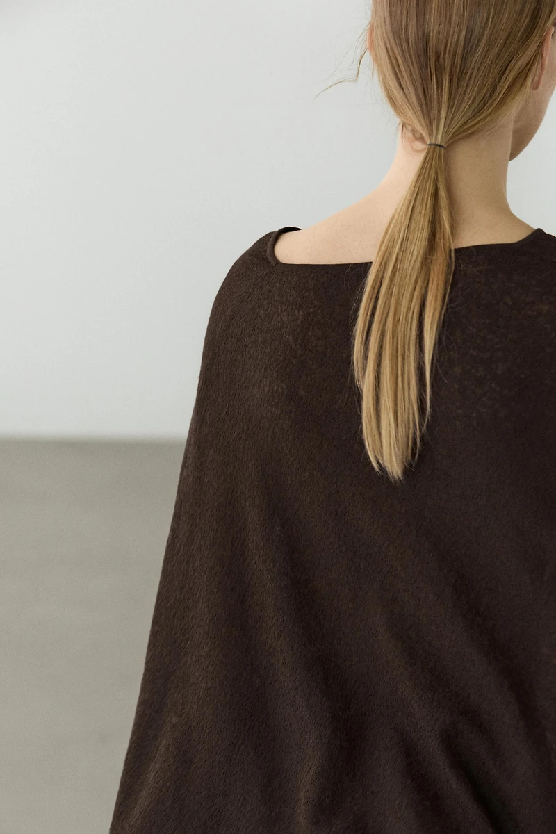 Asymmetric cotton cape