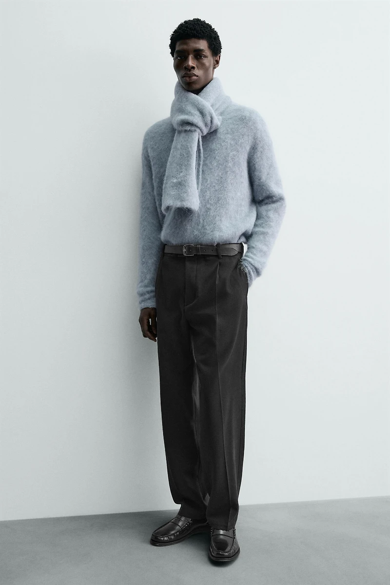 PLEATED FLANNEL PANTS