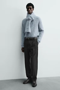 PLEATED FLANNEL PANTS