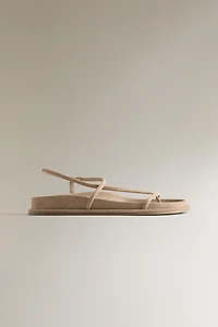 LEATHER SANDALS WITH STRAPS
