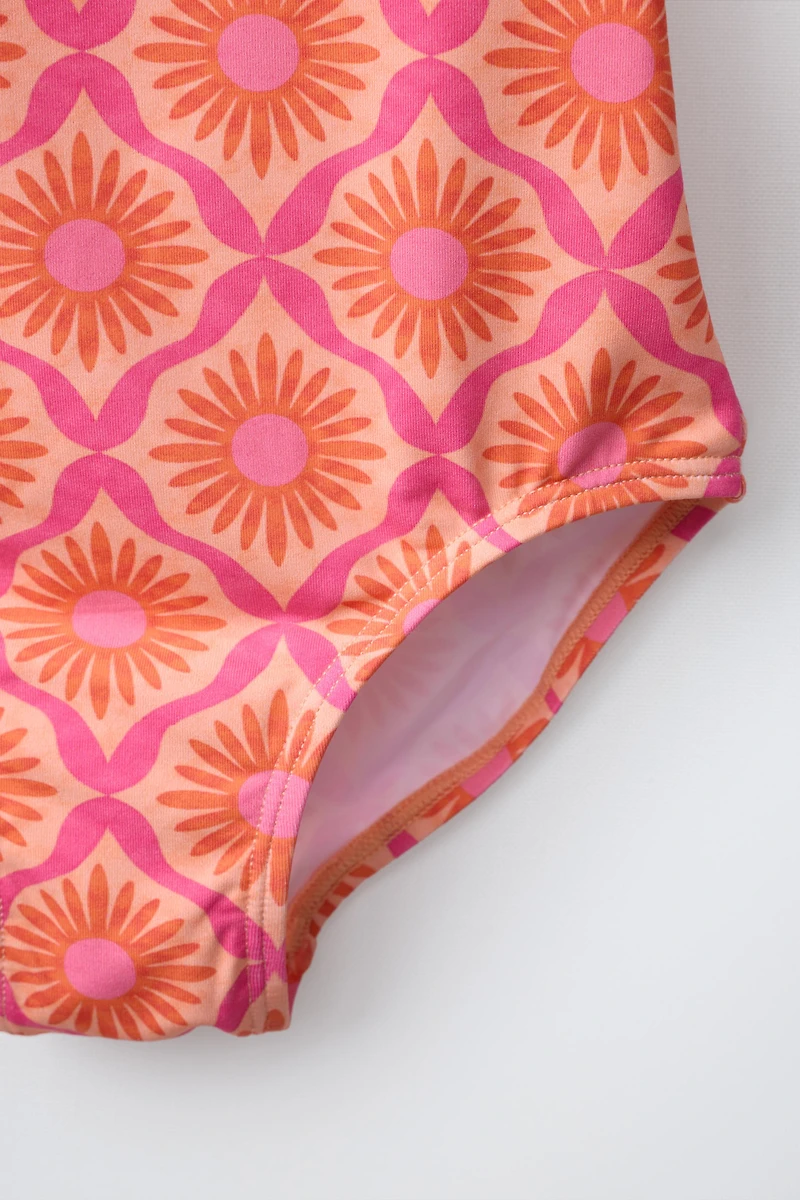 1-6 YEARS / SUN PRINT SWIMSUIT