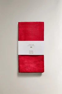 LOT DE SERVIETTES TABLE JACQUARD BRANCHES NOËL (LOT 2)