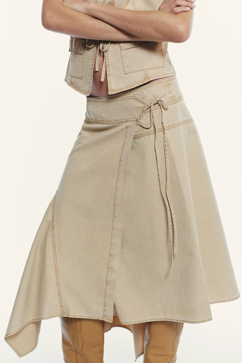 ASYMMETRIC WRAP SKIRT