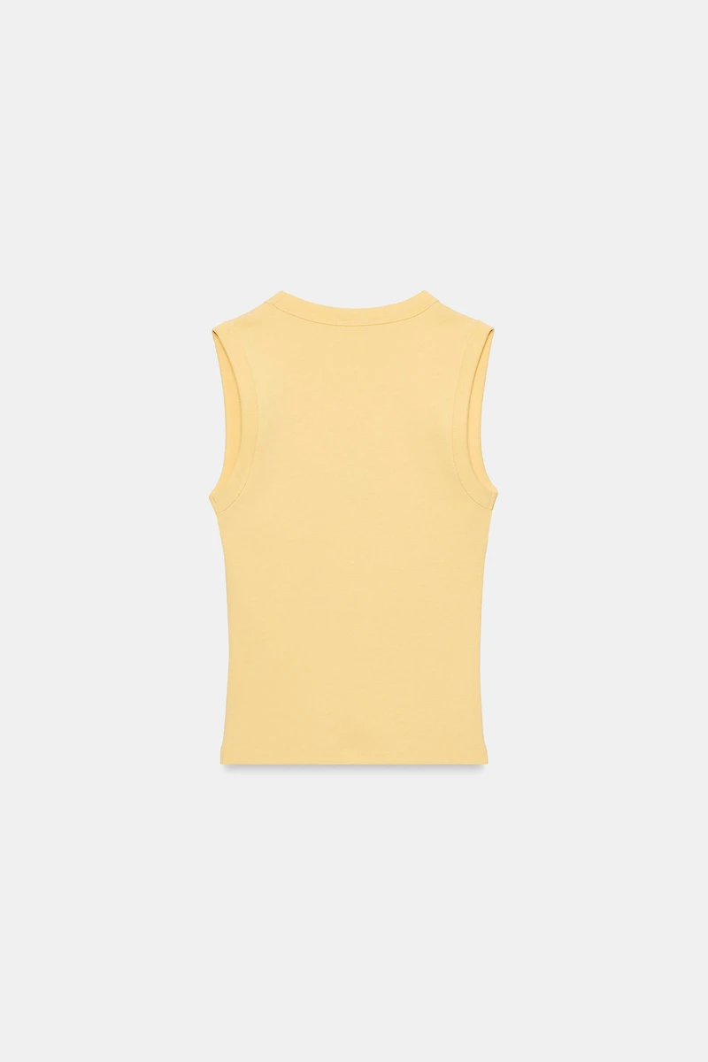COTTON V-NECK STRIPED T-SHIRT