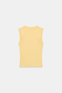 COTTON V-NECK STRIPED T-SHIRT