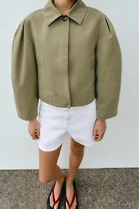 WASHED EFFECT SHORT JACKET