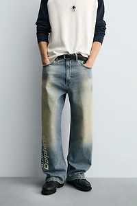 NFL MIAMI DOLPHINS EMBROIDERED RELAXED FIT JEANS