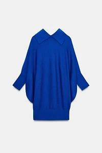 PULL LONG EN MAILLE À MANCHES CHAUVE-SOURIS