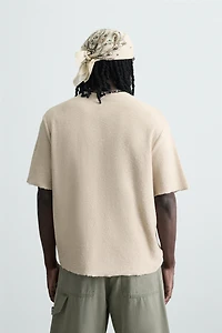 T-SHIRT EN TRICOT IMPRIMÉ SPRAY