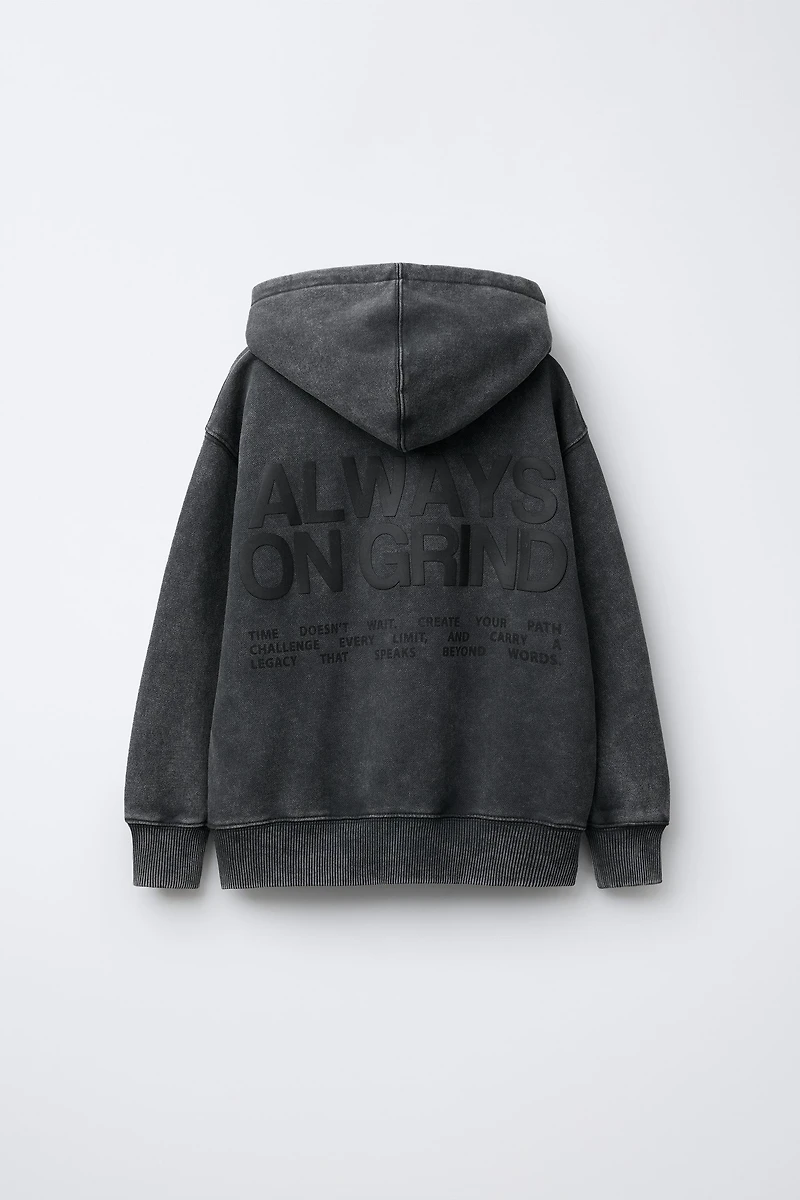 GRAFFITI WASHED EFFECT HOODIE