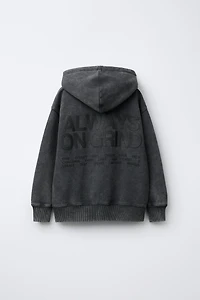 GRAFFITI WASHED EFFECT HOODIE