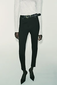 MID-RISE BELTED JEGGINGS