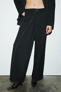 WRAPAROUND TOPSTITCH PANTS