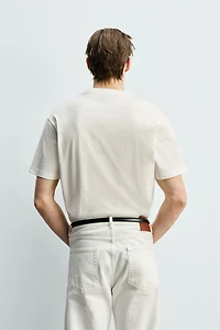 MERCERIZED FINISH CROPPED T-SHIRT