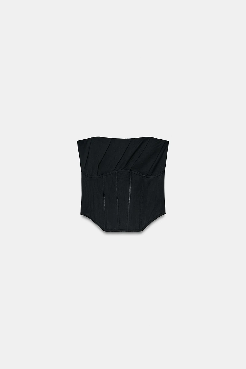 DRAPED TULLE CORSET