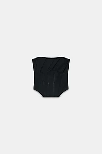 DRAPED TULLE CORSET