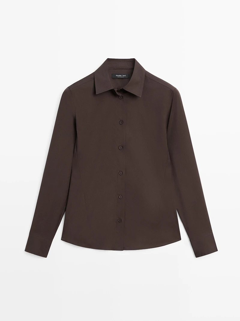 Cotton blend stretch shirt