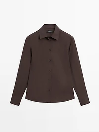 Cotton blend stretch shirt