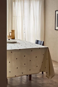 EMBROIDERED COTTON TABLECLOTH