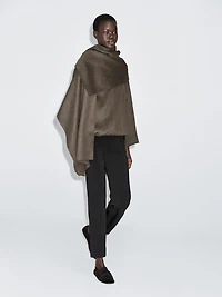 Wool blend bomber jacket with scarf