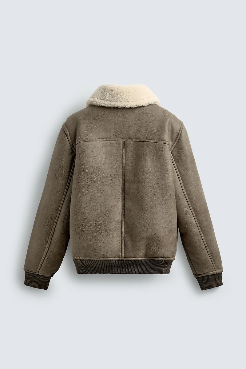 DOUBLE-FACED FAUX LEATHER JACKET