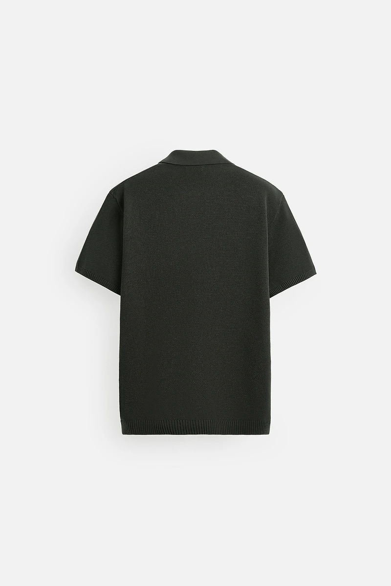 TEXTURED KNIT POLO