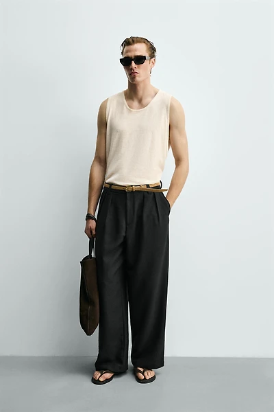 LINEN - COTTON KNIT TANK TOP