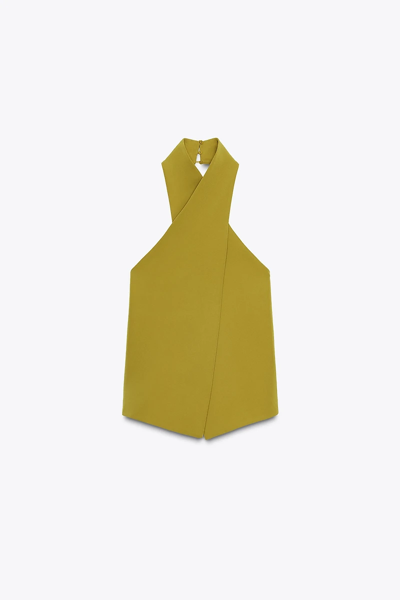 CREPE SURPLICE TOP