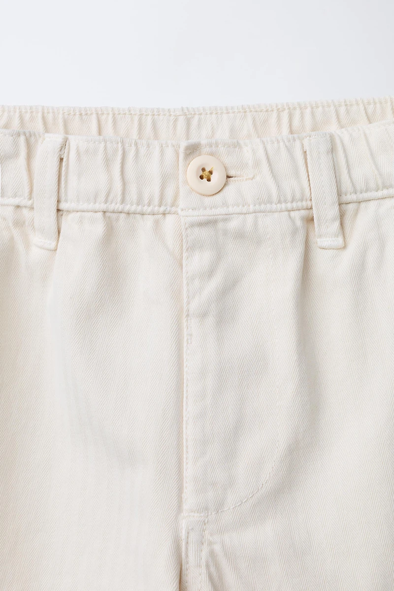 HERRINGBONE CARGO PANTS