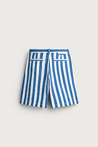 WIDE FIT STRIPED SHORTS