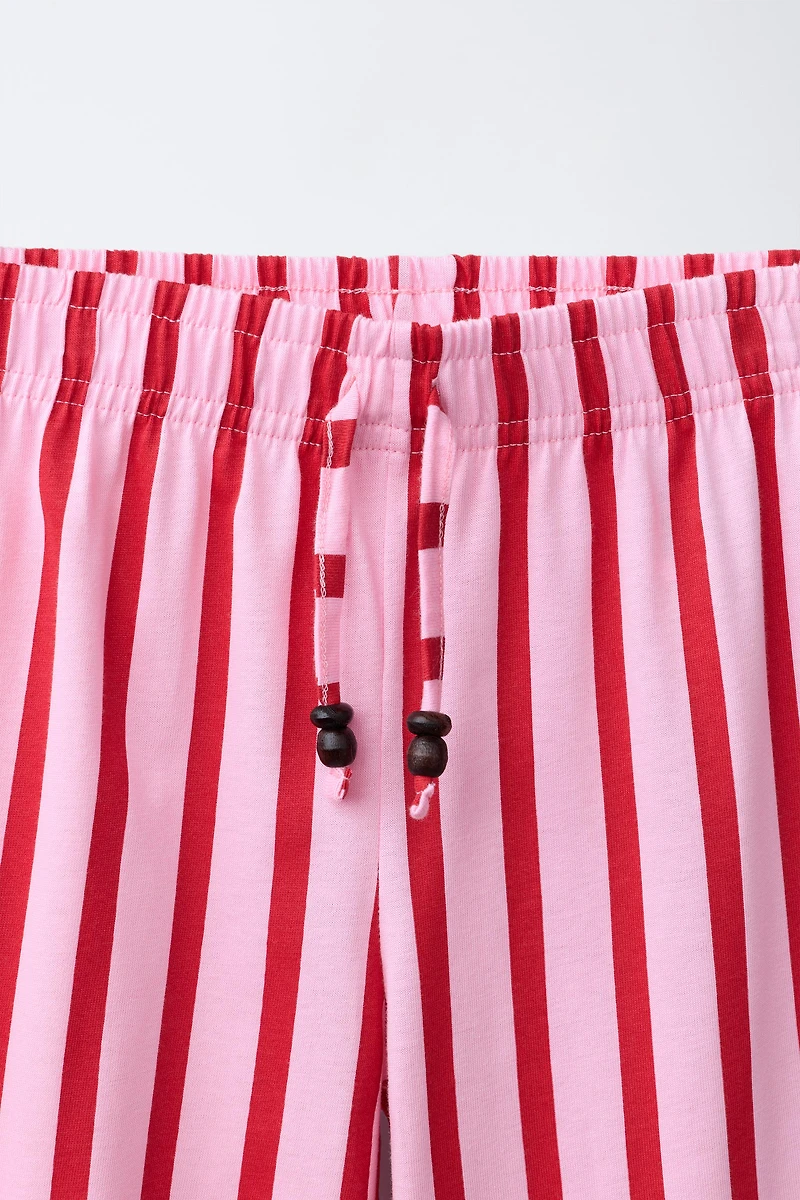 WIDE LEG STRIPED PANTS