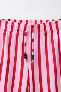WIDE LEG STRIPED PANTS