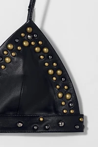 LEATHER STUDDED BRA KATE MOSS X ZARA