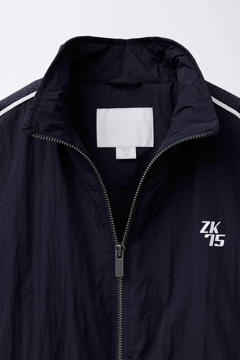 GINGHAM STRIPE PUFFER JACKET