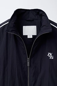 GINGHAM STRIPE PUFFER JACKET