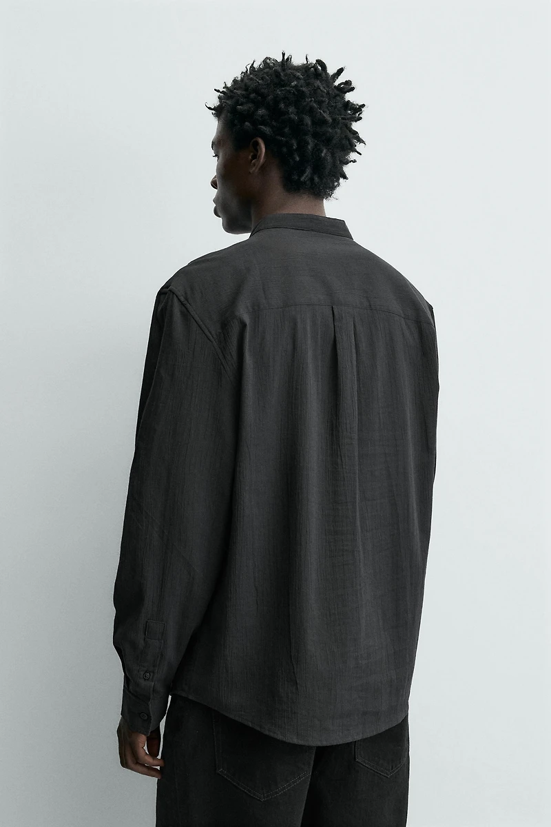 WRINKLE EFFECT POLO SHIRT