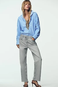 Z.09 STRAIGHT ANKLE HIGH WAIST CROSSOVER JEANS