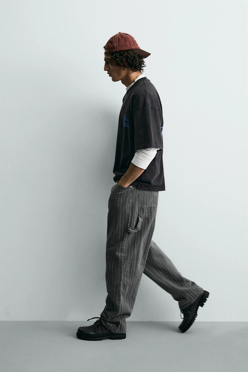 BAGGY FIT PINSTRIPE PANTS