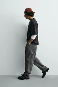 BAGGY FIT PINSTRIPE PANTS