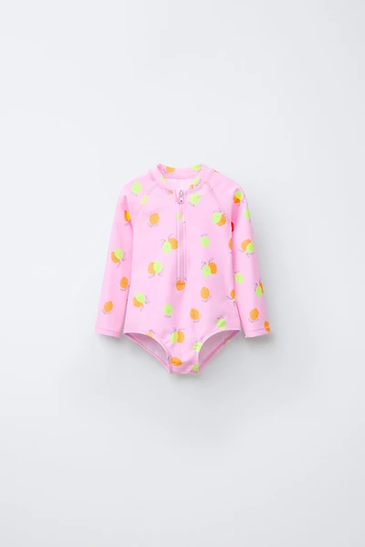 2-6 ANS/ MAILLOT DE BAIN À IMPRIMÉ CITRONS