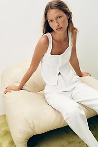 TOP BUSTIER LISERÉS SATINÉS