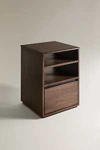WOODEN BEDSIDE TABLE