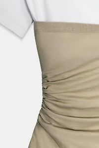 ASYMMETRIC RUCHED TOP
