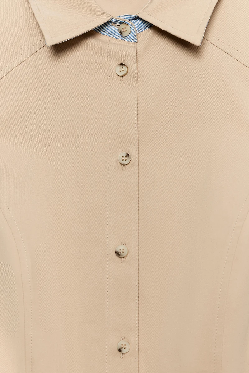CONTRAST TRIM SHIRT TOP