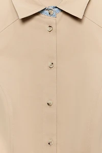 CONTRAST TRIM SHIRT TOP