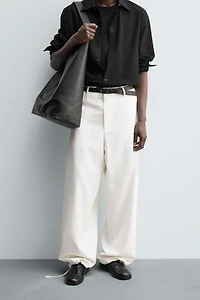 TEXTURED RELAXED FIT PANTS